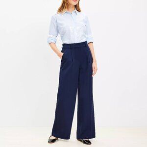 Loft Peyton Trouser Pants in Bi-Stretch - Deep Space Blue